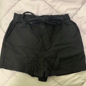 Black SHEIN paper bag shorts